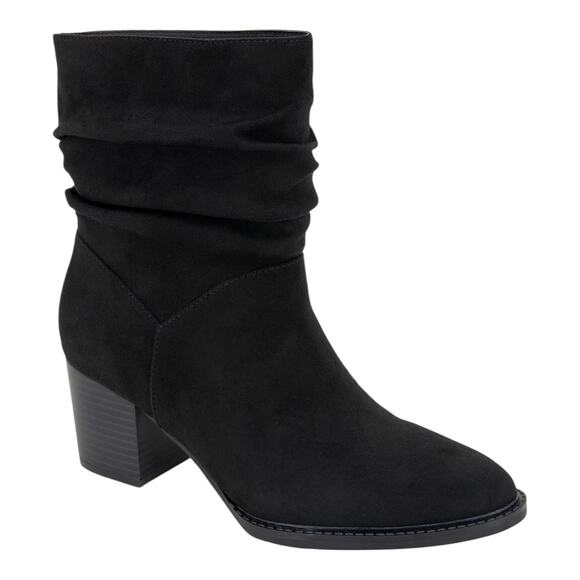 Style & Co Women Style & Co Women\'s Genoviaa Block Heel Scrunch Booties Black Size 7